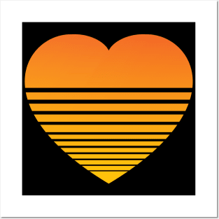 Gradient Heart - Orange Posters and Art